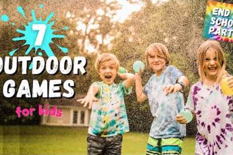 7 FUN GAMES TO PLAY OUTSIDE FOR KIDS! END OF SCHOOL YEAR PARTY IDEAS!