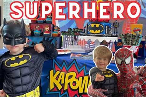 Ultimate SUPERHERO Birthday Party! SPIDERMAN/BATMAN/HULK/BOUNCE HOUSE/GAMES/TODDLERS/KIDS